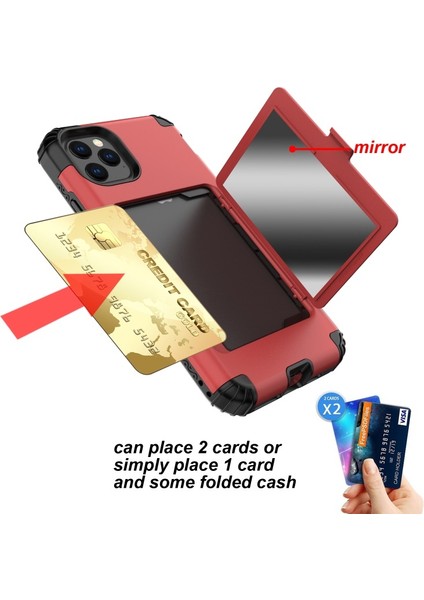 Apple İphone 11 Pro 5.8 Inç Uyumlu Tpu Pc Hibrit Telefon Kılıfı - Kırmızı (Yurt Dışından) fiyatları
