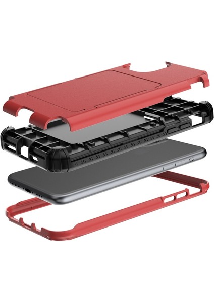 Apple İphone 11 Pro 5.8 Inç Uyumlu Tpu Pc Hibrit Telefon Kılıfı - Kırmızı (Yurt Dışından) modelleri