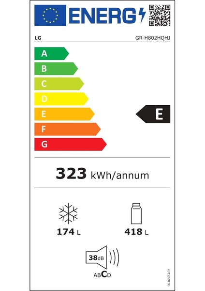 Lg GR-H802HQHJ 592 Lt No-Frost Çift Kapılı Buzdolabı