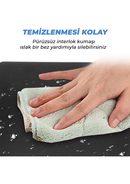 Siyah Mouse Pad 27x23 Cm Medium - Orta Boy Mousepad Klavye Fare Altlığı MP01