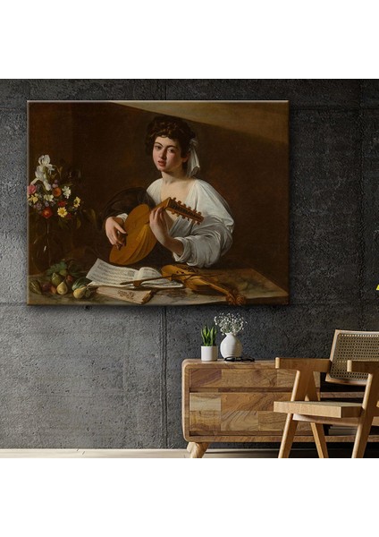 Michelangelo Caravaggio - Lute Player Kanvas Tablo - VOOV1742