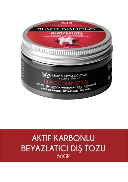 Arap Makyaj Dünyası Aktif Karbon Diş Beyazlatma Tozu 50 Gr