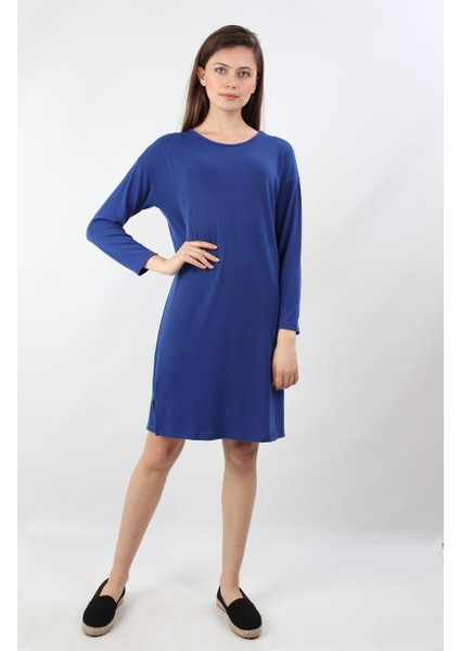 Bisiklet Yaka Basic Elbise (BYN138704)