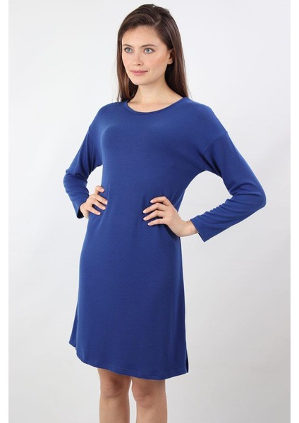 Bisiklet Yaka Basic Elbise (BYN138704)