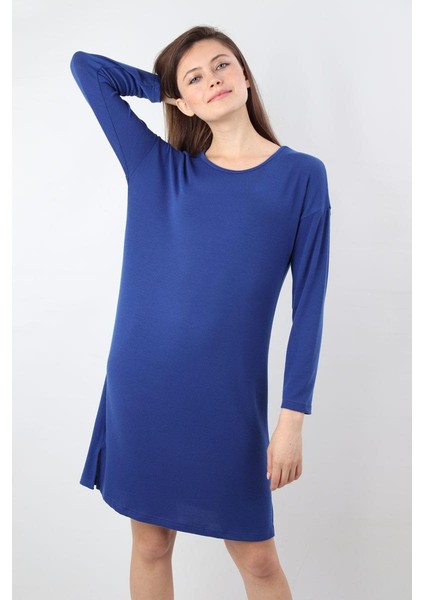 Bisiklet Yaka Basic Elbise (BYN138704)