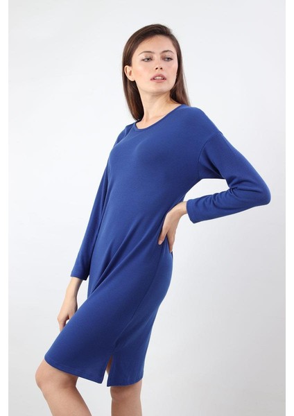Bisiklet Yaka Basic Elbise (BYN138704)