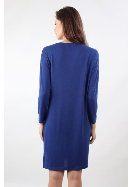 Bisiklet Yaka Basic Elbise (BYN138704)