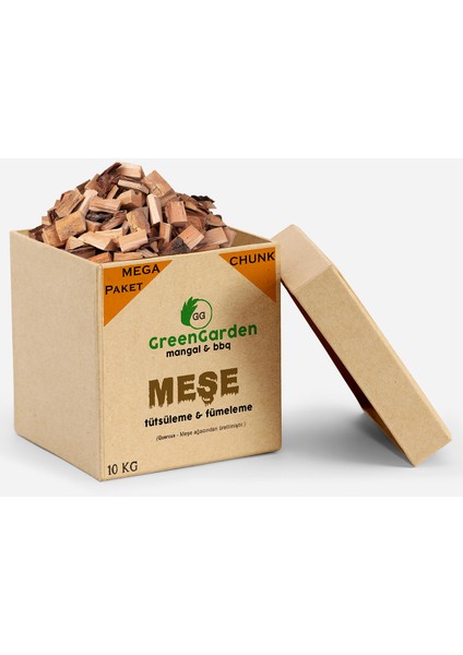 Meşe Tütsüleme Aroma Odun Parçaları - Mangal Barbekü Tütsü ve Aroma Ahşap Parçaları - Meşe - Mega PAKET10 kg