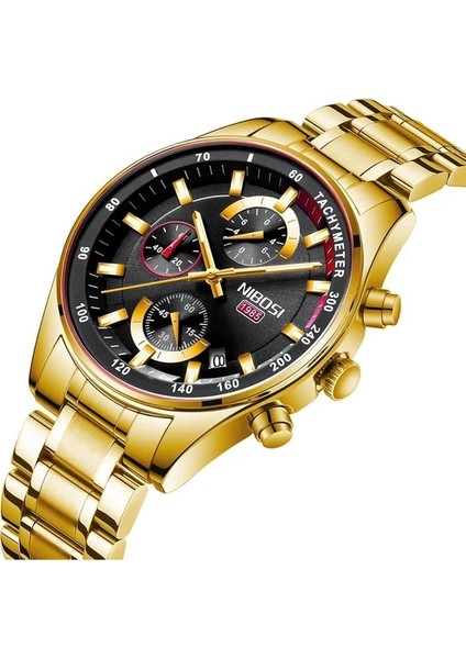 Chronograph Erkek Saati Su Geçirmez Paslanmaz Çelik (Yurt Dışından)