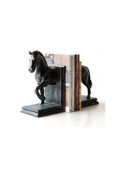 Dekoratif Polyester At Figürlü Kitap Tutucu