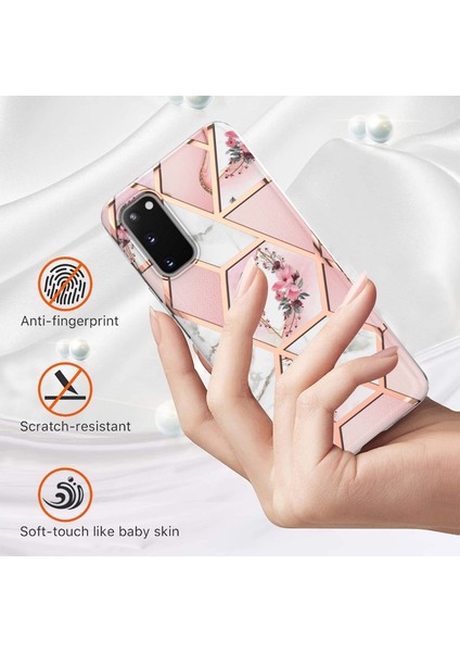 Çizilmez Mermer Desenli Tasarım Galvanik Yumuşak Tpu Telefon Kılıfı - Samsung Galaxy S20 (Yurt Dışından) fiyatları