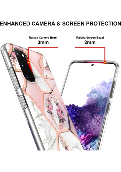 Çizilmez Mermer Desenli Tasarım Galvanik Yumuşak Tpu Telefon Kılıfı - Samsung Galaxy S20 (Yurt Dışından) fırsatları