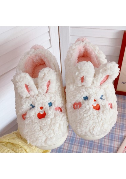 Yenilik Kızlar Hayvan Terlik Ev Terlik Komik Noel Hediyesi Unisex Tavşan 38 - 39