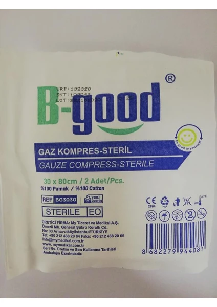 B-Good Steril Gaz Kompres 30CM x 80CM 2'li