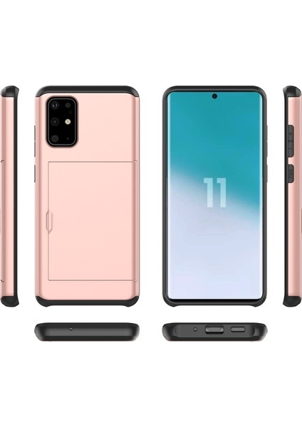 Galaxy S20 Için Kart Yuvası Pc + Tpu Hibrit Telefon Kılıfı - Pembe (Yurt Dışından) fırsatları