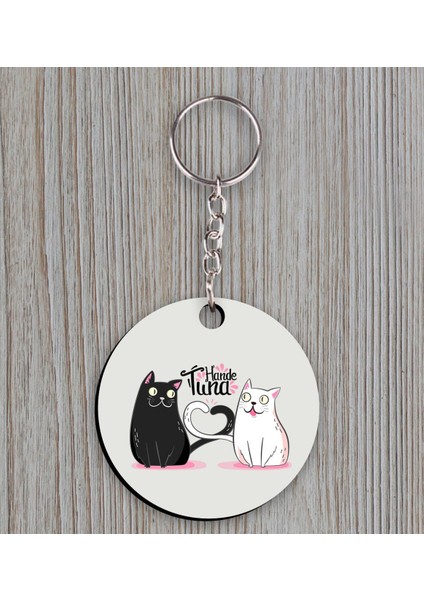 Kişiye Özel İsimli Sevgililer Günü Ahşap Anahtarlıklı El Yapımı 400 gr Melodi Kakaolu Fındık Kreması Seti-135 fiyatları