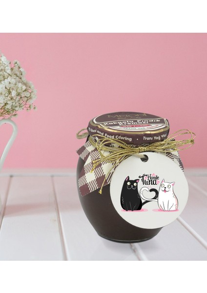 Kişiye Özel İsimli Sevgililer Günü Ahşap Anahtarlıklı El Yapımı 400 gr Melodi Kakaolu Fındık Kreması Seti-135 fırsatları