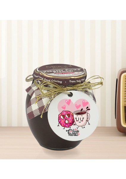 Kişiye Özel İsimli Sevgililer Günü Ahşap Anahtarlıklı El Yapımı 400 gr Melodi Kakaolu Fındık Kreması Seti-131 modelleri