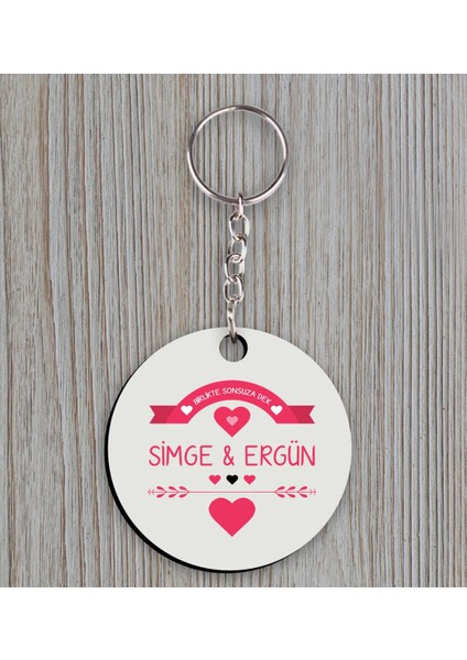 Kişiye Özel İsimli Sevgililer Günü Ahşap Anahtarlıklı El Yapımı 400 gr Melodi Kakaolu Fındık Kreması Seti-51 fiyatları