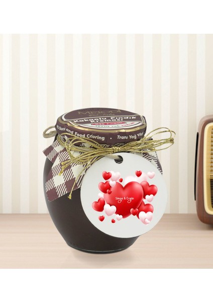 Kişiye Özel İsimli Sevgililer Günü Ahşap Anahtarlıklı El Yapımı 400 gr Melodi Kakaolu Fındık Kreması Seti-41 modelleri