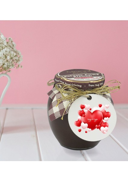 Kişiye Özel İsimli Sevgililer Günü Ahşap Anahtarlıklı El Yapımı 400 gr Melodi Kakaolu Fındık Kreması Seti-41 fırsatları