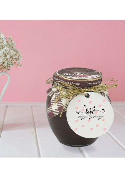 Kişiye Özel Isimli Sevgililer Günü Ahşap Anahtarlıklı El Yapımı 400 gr Melodi Kakaolu Fındık Kreması Seti-26 fırsatları