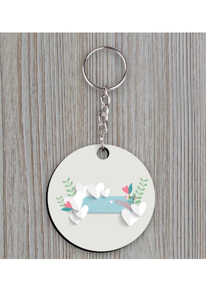 Kişiye Özel Isimli Sevgililer Günü Ahşap Anahtarlıklı El Yapımı 400 gr Melodi Kakaolu Fındık Kreması Seti-15 fiyatları