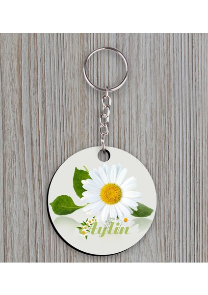 Kişiye Özel Isimli Papatya Tasarımlı Ahşap Anahtarlıklı El Yapımı 400 gr Melodi Kakaolu Fındık Kreması Seti-4 fiyatları