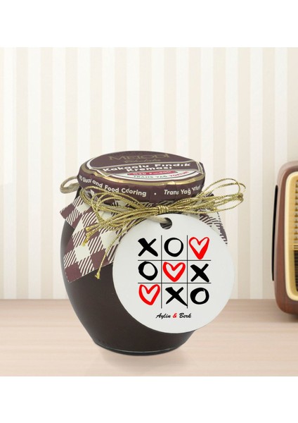 Kişiye Özel Isimli Sevgililer Günü Ahşap Anahtarlıklı El Yapımı 400 gr Melodi Kakaolu Fındık Kreması Seti-65 modelleri