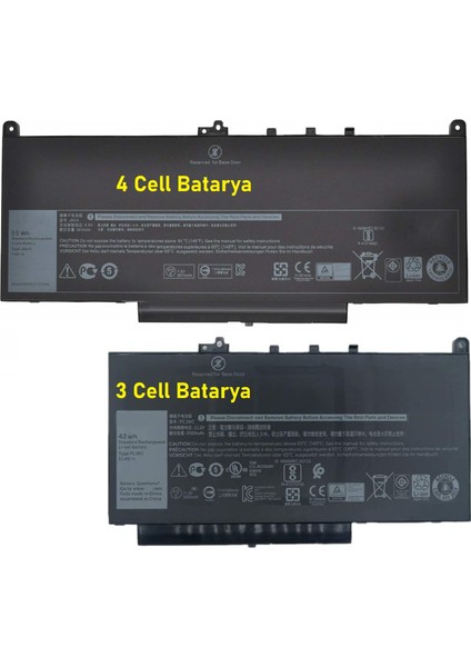 Dell Latitude E7270, E7470, J60J5 Notebook Bataryası - 4 Cell