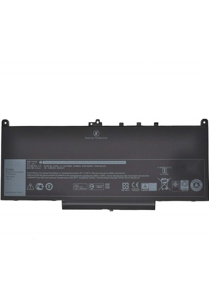 Dell Latitude E7270, E7470, J60J5 Notebook Bataryası - 4 Cell