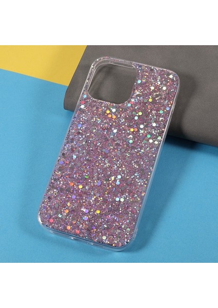 Apple iPhone 13 Için Parıltılı Payetli Akrilik + Tpu Telefon Kılıfı - Pembe (Yurt Dışından) modelleri