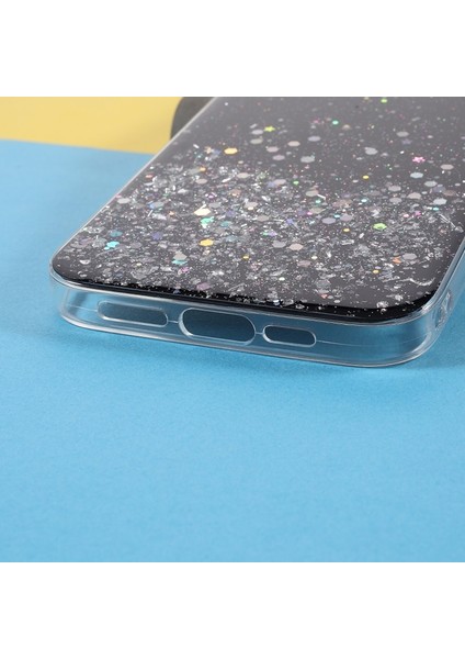 Apple iPhone 13 Pro Için Parıltılı Düşmeye Dayanıklı Akrilik + Tpu Telefon Kılıfı - Siyah (Yurt Dışından)