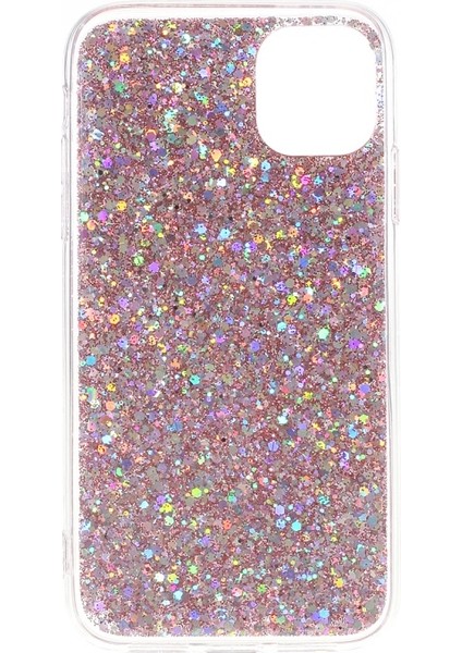 Apple iPhone 11 Için Parıltılı Akrilik + Tpu Hibrit Kılıf - Gül Altın (Yurt Dışından)