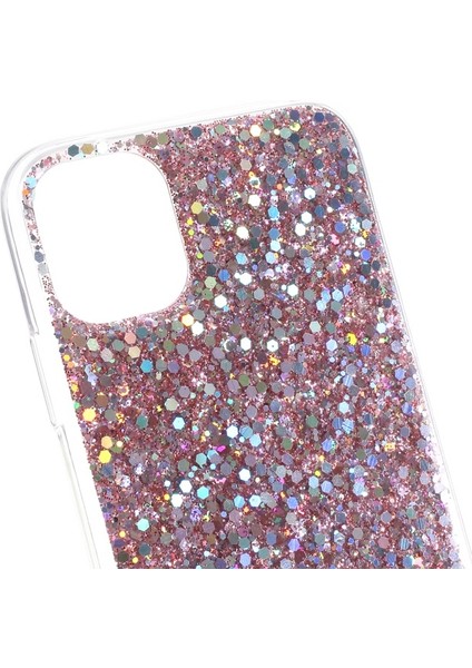 Apple iPhone 11 Için Parıltılı Akrilik + Tpu Hibrit Kılıf - Gül Altın (Yurt Dışından)