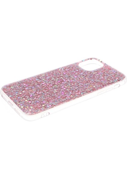 Apple iPhone 11 Için Parıltılı Akrilik + Tpu Hibrit Kılıf - Gül Altın (Yurt Dışından)
