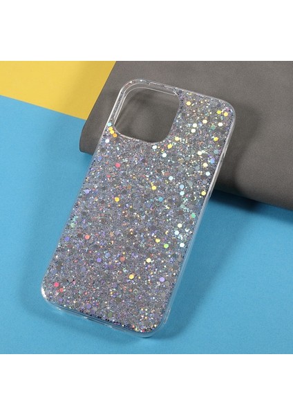 Apple iPhone 13 Için Parıltılı Payetli Akrilik + Tpu Telefon Kılıfı - Gümüş (Yurt Dışından) modelleri