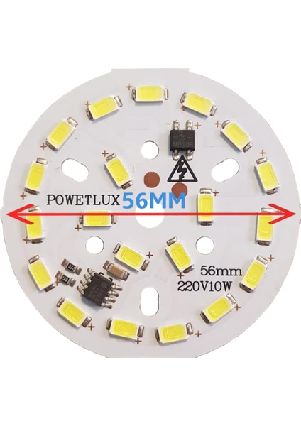 Hazar Led 220 Volt 10 Watt SMD 5630 Ledli Hazır Led Modül 56 MM Beyaz (3 Adet)