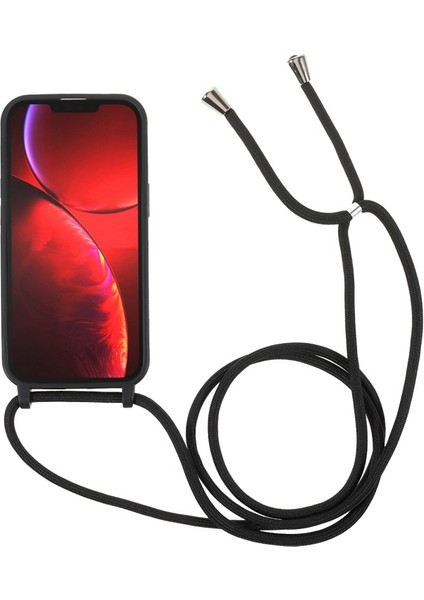 Apple iPhone 13 Mini Için Ayarlanabilir Kayışlı Esnek Tpu Koruyucu Telefon Kılıfı - Siyah (Yurt Dışından)