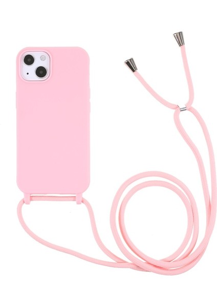 Apple iPhone 13 Mini Için Ayarlanabilir Kayışlı Esnek Tpu Koruyucu Telefon Kılıfı - Açık Pembe (Yurt Dışından)