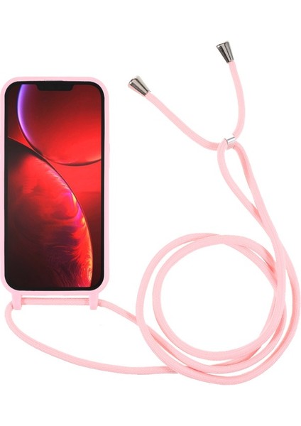 Apple iPhone 13 Mini Için Ayarlanabilir Kayışlı Esnek Tpu Koruyucu Telefon Kılıfı - Açık Pembe (Yurt Dışından)