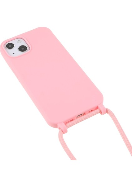 Apple iPhone 13 Mini Için Ayarlanabilir Kayışlı Esnek Tpu Koruyucu Telefon Kılıfı - Açık Pembe (Yurt Dışından)