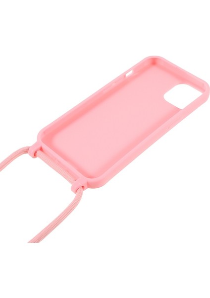 Apple iPhone 13 Mini Için Ayarlanabilir Kayışlı Esnek Tpu Koruyucu Telefon Kılıfı - Açık Pembe (Yurt Dışından)