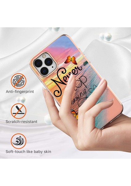 Apple iPhone 11 Pro Için Parmak Izi Önleyici Mermer Tasarım Galvanik Imd Iml Yumuşak Tpu Telefon Kılıfı - Çok Renkli (Yurt Dışından) fiyatları