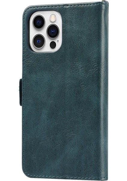 Apple iPhone 13 Pro Için Kayışlı Standlı Rfıd Engelleyici Manyetik Telefon Kılıfı - Mavi (Yurt Dışından) indirimleri