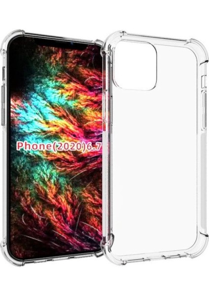Apple iPhone 12 Pro Max Için Darbeye Dayanıklı Kaymaz Tpu Telefon Kılıfı - Şeffaf (Yurt Dışından)