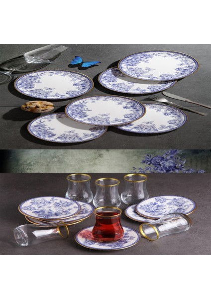 18 Parça Çay Bardaklı Pasta Sunum Seti