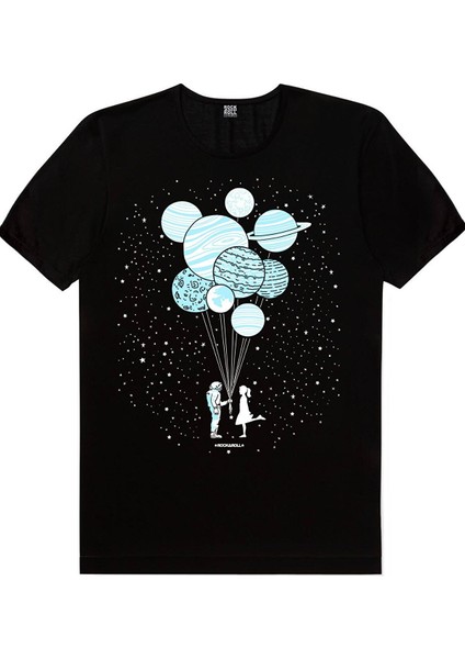 Balon Gezegenler, Süpürgeli Astrontot Kadın 2'li Eko Paket T-Shirt