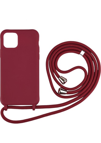 Apple iPhone 11 Pro Max Için Çok Işlevli Kayışlı Esnek Tpu Kılıf - Kırmızı (Yurt Dışından)