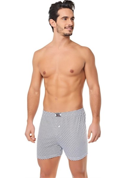Erkek Penye Desenli Boxer Şort 10 Adet